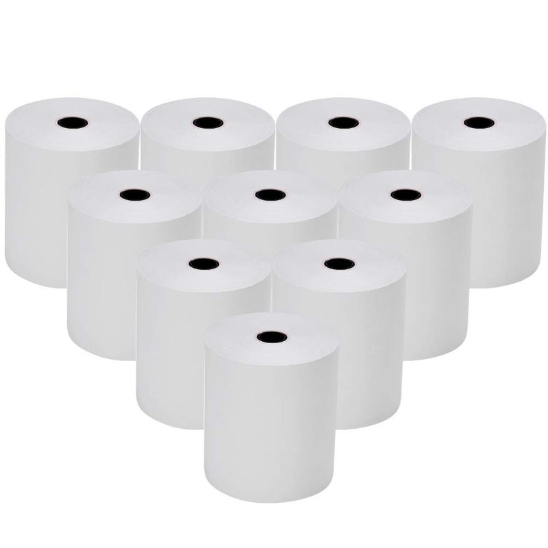 RBHK 2 1/4 x 85' Thermal Paper Rolls Credit Card Paper, 10 Rolls Cash Register Paper - Image 1